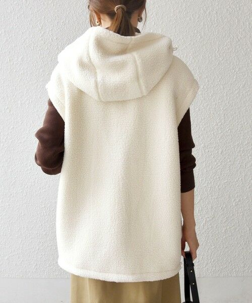 SHIPS / シップス ベスト | SHIPS any: ナイロン × ボア リバーシブル フーディー ベスト | 詳細5