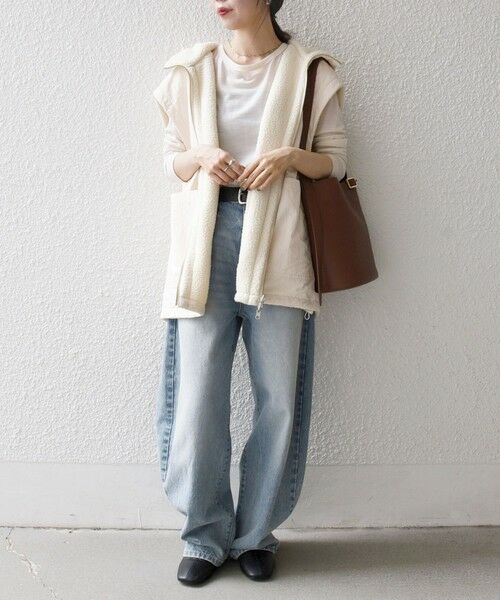 SHIPS / シップス ベスト | SHIPS any: ナイロン × ボア リバーシブル フーディー ベスト | 詳細8