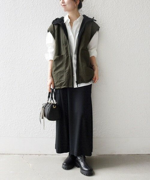 SHIPS / シップス ベスト | SHIPS any: ナイロン × ボア リバーシブル フーディー ベスト | 詳細24