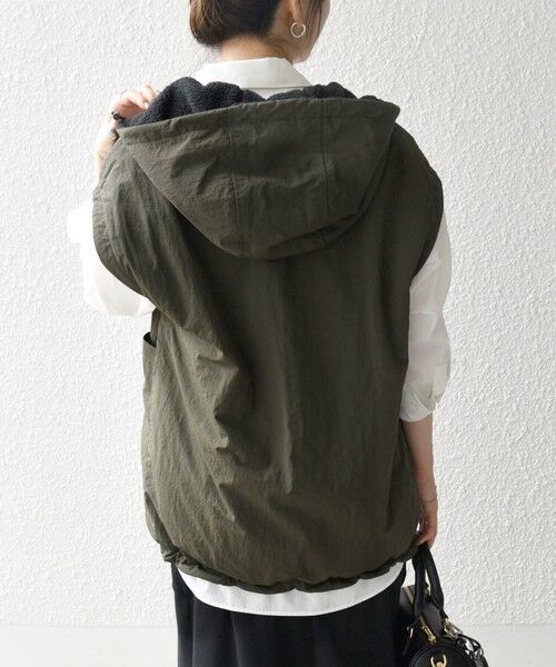 SHIPS / シップス ベスト | SHIPS any: ナイロン × ボア リバーシブル フーディー ベスト | 詳細29