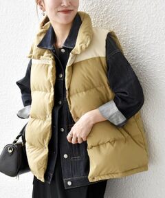 SHIPS / シップス ダウンジャケット・ベスト | SHIPS any: ナイロン スタンドカラー ダウン ベスト