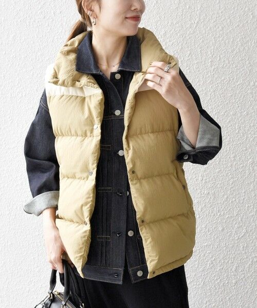 SHIPS / シップス ダウンジャケット・ベスト | SHIPS any: ナイロン スタンドカラー ダウン ベスト | 詳細13