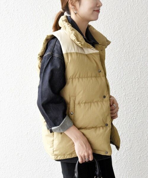 SHIPS / シップス ダウンジャケット・ベスト | SHIPS any: ナイロン スタンドカラー ダウン ベスト | 詳細14