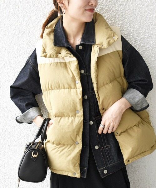 SHIPS / シップス ダウンジャケット・ベスト | SHIPS any: ナイロン スタンドカラー ダウン ベスト | 詳細16