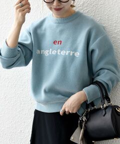 SHIPS / シップス ニット・セーター | SHIPS any:〈手洗い可能〉モールヤーン クルーネック ロゴ 千鳥柄 プルオーバー