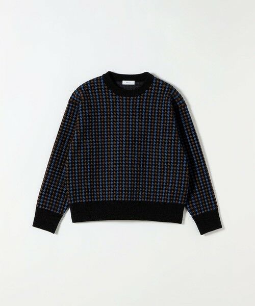 SHIPS / シップス ニット・セーター | 《一部予約》〈手洗い可能〉モールヤーン クルーネック ロゴ 千鳥柄 プルオーバー | 詳細8