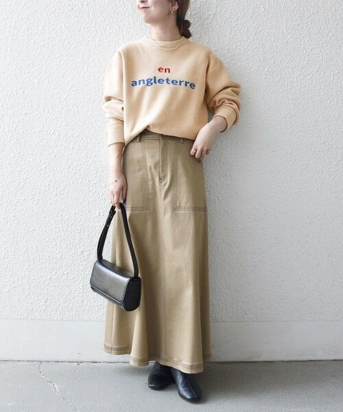 SHIPS / シップス ニット・セーター | SHIPS any:〈手洗い可能〉モールヤーン クルーネック ロゴ 千鳥柄 プルオーバー | 詳細1