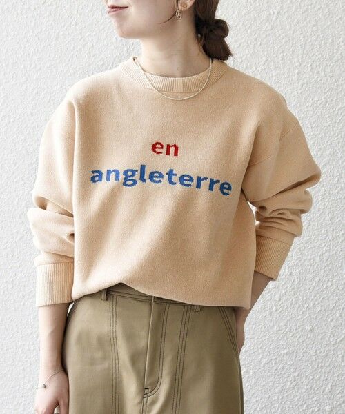 SHIPS / シップス ニット・セーター | SHIPS any:〈手洗い可能〉モールヤーン クルーネック ロゴ 千鳥柄 プルオーバー | 詳細3