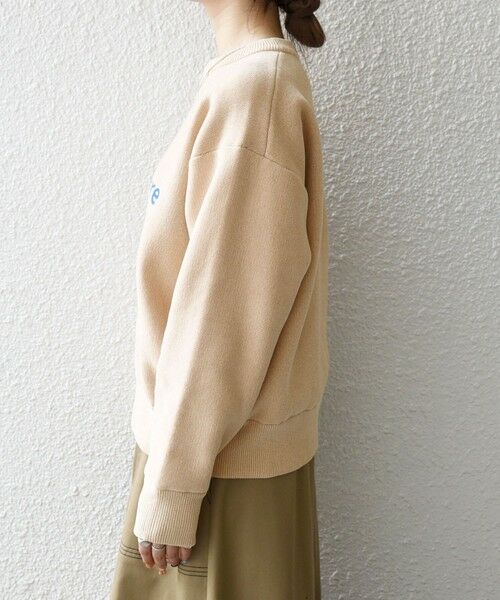 SHIPS / シップス ニット・セーター | SHIPS any:〈手洗い可能〉モールヤーン クルーネック ロゴ 千鳥柄 プルオーバー | 詳細13