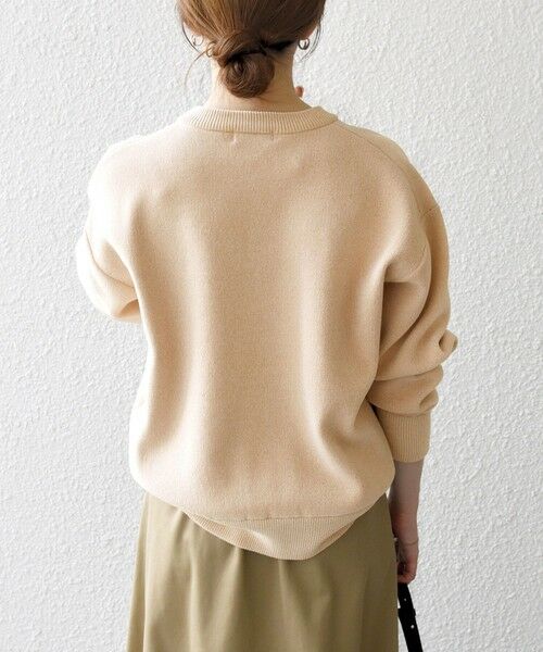 SHIPS / シップス ニット・セーター | SHIPS any:〈手洗い可能〉モールヤーン クルーネック ロゴ 千鳥柄 プルオーバー | 詳細5