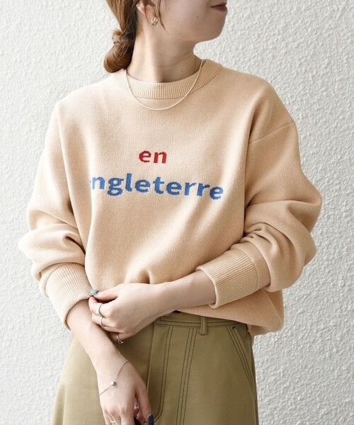 SHIPS / シップス ニット・セーター | SHIPS any:〈手洗い可能〉モールヤーン クルーネック ロゴ 千鳥柄 プルオーバー | 詳細6