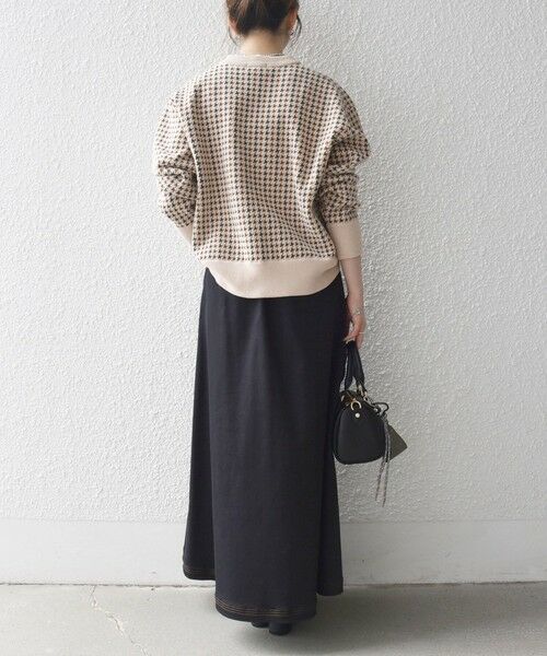 SHIPS / シップス ニット・セーター | SHIPS any:〈手洗い可能〉モールヤーン クルーネック ロゴ 千鳥柄 プルオーバー | 詳細18