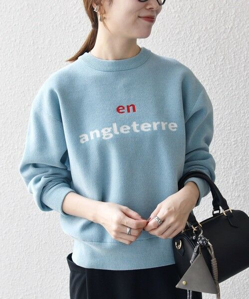 SHIPS / シップス ニット・セーター | SHIPS any:〈手洗い可能〉モールヤーン クルーネック ロゴ 千鳥柄 プルオーバー | 詳細28