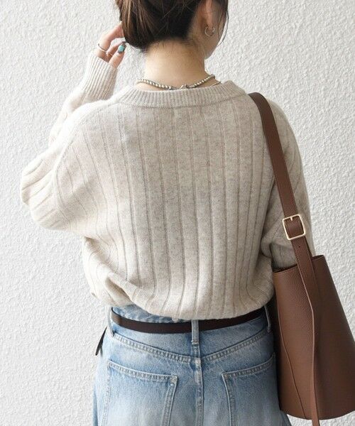 SHIPS / シップス ニット・セーター | SHIPS any:〈手洗い可能〉ヤク ワイドリブ ラウンドヘム ニット プルオーバー | 詳細5