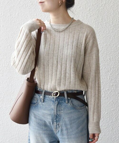 SHIPS / シップス ニット・セーター | SHIPS any:〈手洗い可能〉ヤク ワイドリブ ラウンドヘム ニット プルオーバー | 詳細6