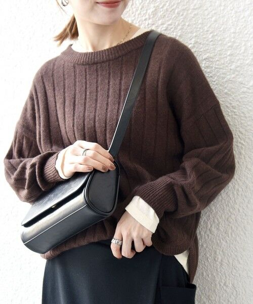 SHIPS / シップス ニット・セーター | SHIPS any:〈手洗い可能〉ヤク ワイドリブ ラウンドヘム ニット プルオーバー | 詳細13