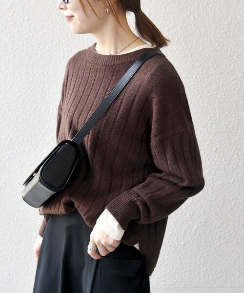 SHIPS / シップス ニット・セーター | SHIPS any:〈手洗い可能〉ヤク ワイドリブ ラウンドヘム ニット プルオーバー | 詳細14