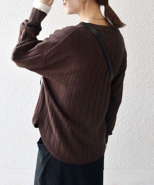 SHIPS / シップス ニット・セーター | SHIPS any:〈手洗い可能〉ヤク ワイドリブ ラウンドヘム ニット プルオーバー | 詳細15