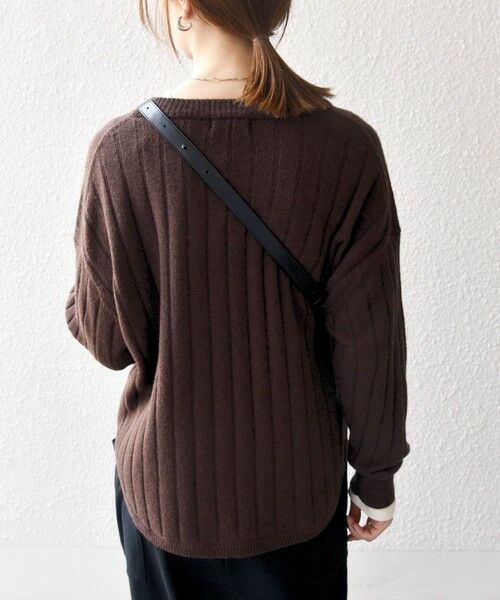 SHIPS / シップス ニット・セーター | SHIPS any:〈手洗い可能〉ヤク ワイドリブ ラウンドヘム ニット プルオーバー | 詳細16