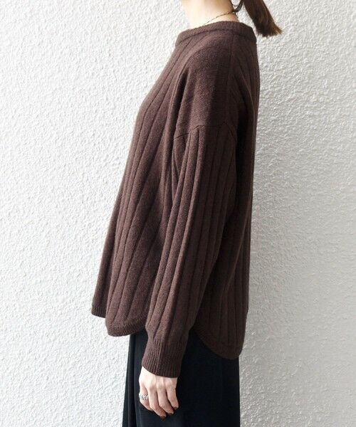 SHIPS / シップス ニット・セーター | SHIPS any:〈手洗い可能〉ヤク ワイドリブ ラウンドヘム ニット プルオーバー | 詳細24