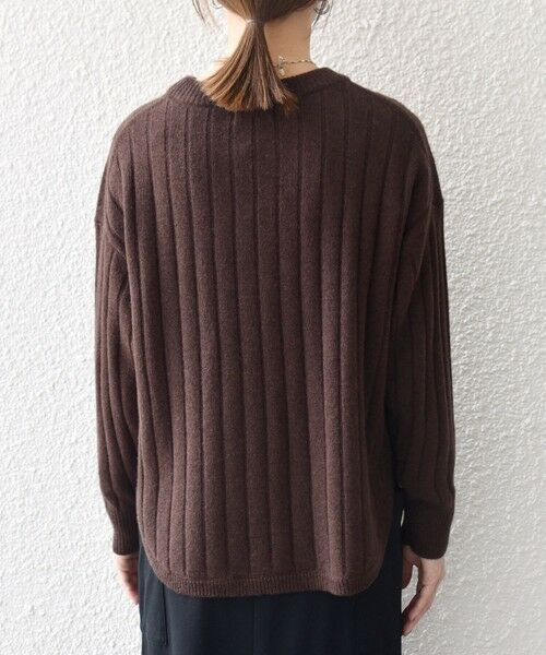 SHIPS / シップス ニット・セーター | SHIPS any:〈手洗い可能〉ヤク ワイドリブ ラウンドヘム ニット プルオーバー | 詳細25