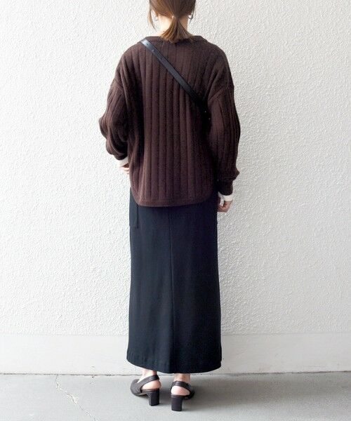 SHIPS / シップス ニット・セーター | SHIPS any:〈手洗い可能〉ヤク ワイドリブ ラウンドヘム ニット プルオーバー | 詳細11