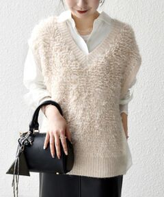 SHIPS / シップス ベスト | SHIPS any: ループ ニット Vネック ベスト