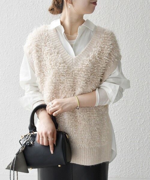 SHIPS / シップス ベスト | SHIPS any: ループ ニット Vネック ベスト | 詳細4