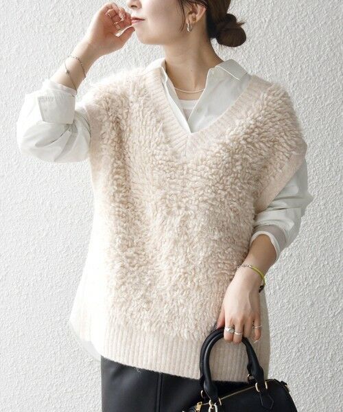 SHIPS / シップス ベスト | SHIPS any: ループ ニット Vネック ベスト | 詳細8