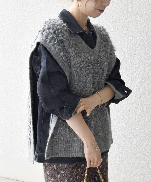 SHIPS / シップス ベスト | SHIPS any: ループ ニット Vネック ベスト | 詳細14