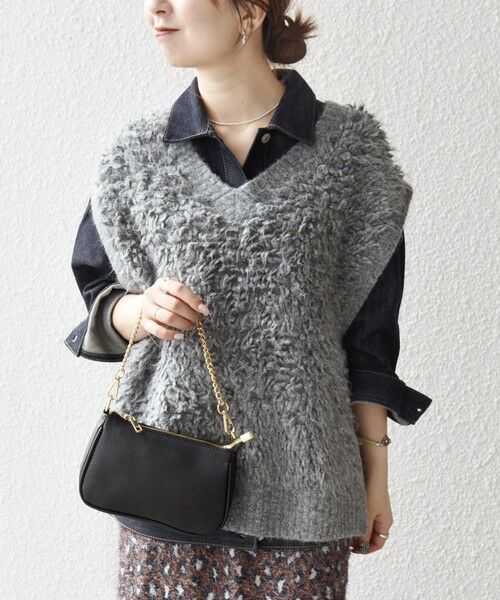 SHIPS / シップス ベスト | SHIPS any: ループ ニット Vネック ベスト | 詳細18