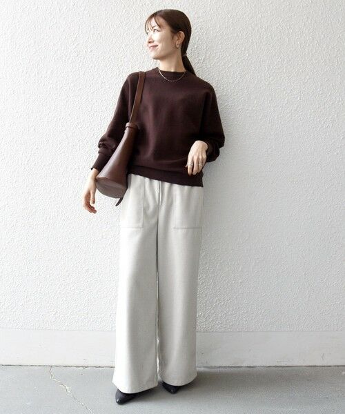 SHIPS / シップス ニット・セーター | SHIPS any:〈洗濯機可能〉クルーネック ドルマン ベーシック ニット プルオーバー | 詳細1