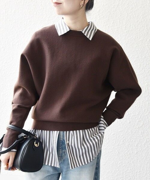 SHIPS / シップス ニット・セーター | SHIPS any:〈洗濯機可能〉クルーネック ドルマン ベーシック ニット プルオーバー | 詳細11