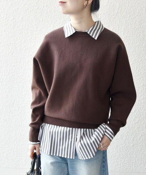 SHIPS / シップス ニット・セーター | SHIPS any:〈洗濯機可能〉クルーネック ドルマン ベーシック ニット プルオーバー | 詳細12