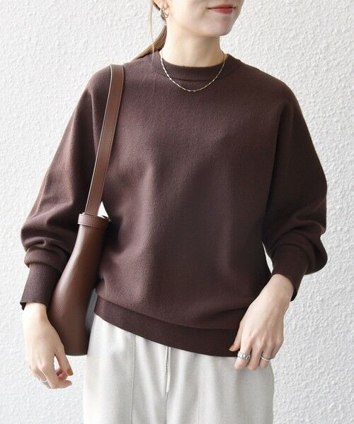 SHIPS / シップス ニット・セーター | SHIPS any:〈洗濯機可能〉クルーネック ドルマン ベーシック ニット プルオーバー | 詳細4