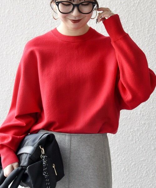 SHIPS / シップス ニット・セーター | SHIPS any:〈洗濯機可能〉クルーネック ドルマン ベーシック ニット プルオーバー | 詳細20