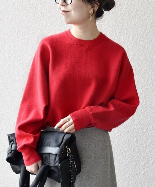 SHIPS / シップス ニット・セーター | SHIPS any:〈洗濯機可能〉クルーネック ドルマン ベーシック ニット プルオーバー | 詳細21