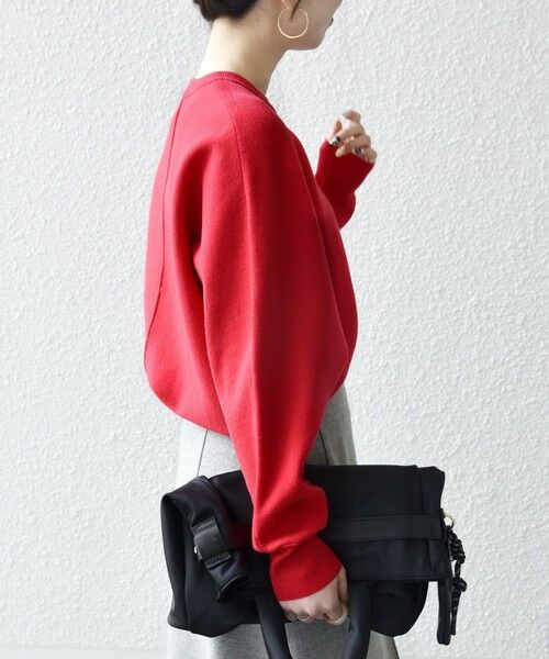 SHIPS / シップス ニット・セーター | SHIPS any:〈洗濯機可能〉クルーネック ドルマン ベーシック ニット プルオーバー | 詳細22