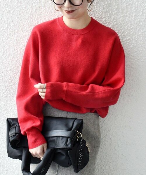 SHIPS / シップス ニット・セーター | SHIPS any:〈洗濯機可能〉クルーネック ドルマン ベーシック ニット プルオーバー | 詳細24