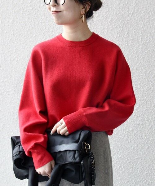 SHIPS / シップス ニット・セーター | SHIPS any:〈洗濯機可能〉クルーネック ドルマン ベーシック ニット プルオーバー | 詳細25