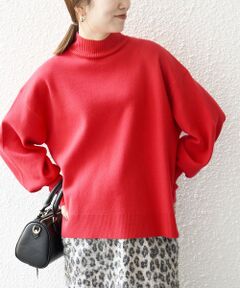 SHIPS / シップス ニット・セーター | 《一部追加予約》SHIPS any:〈洗濯機可能〉ハイネック ボリュームスリーブ ロングリブ ニット プルオーバー