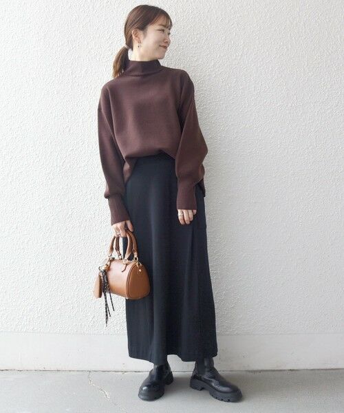 SHIPS / シップス ニット・セーター | 《一部追加予約》SHIPS any:〈洗濯機可能〉ハイネック ボリュームスリーブ ロングリブ ニット プルオーバー | 詳細1