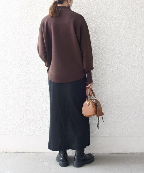 SHIPS / シップス ニット・セーター | 《一部追加予約》SHIPS any:〈洗濯機可能〉ハイネック ボリュームスリーブ ロングリブ ニット プルオーバー | 詳細2