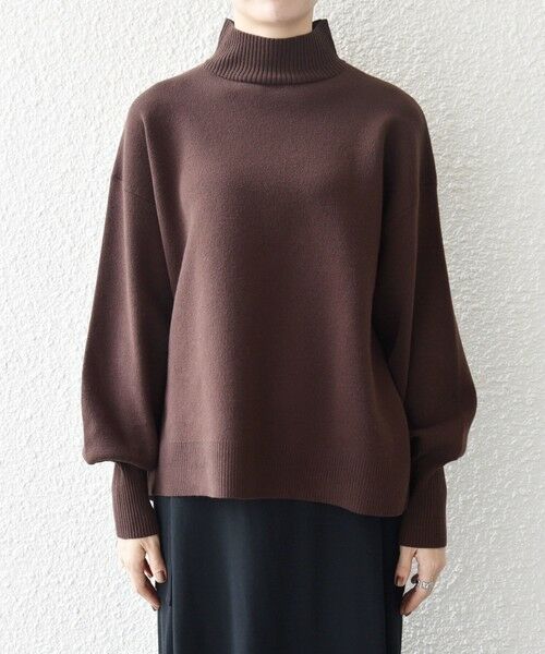 SHIPS / シップス ニット・セーター | 《一部追加予約》SHIPS any:〈洗濯機可能〉ハイネック ボリュームスリーブ ロングリブ ニット プルオーバー | 詳細12