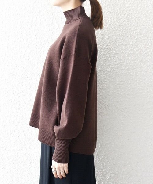 SHIPS / シップス ニット・セーター | 《一部追加予約》SHIPS any:〈洗濯機可能〉ハイネック ボリュームスリーブ ロングリブ ニット プルオーバー | 詳細13