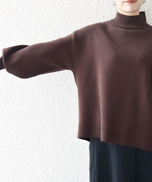 SHIPS / シップス ニット・セーター | 《一部追加予約》SHIPS any:〈洗濯機可能〉ハイネック ボリュームスリーブ ロングリブ ニット プルオーバー | 詳細15