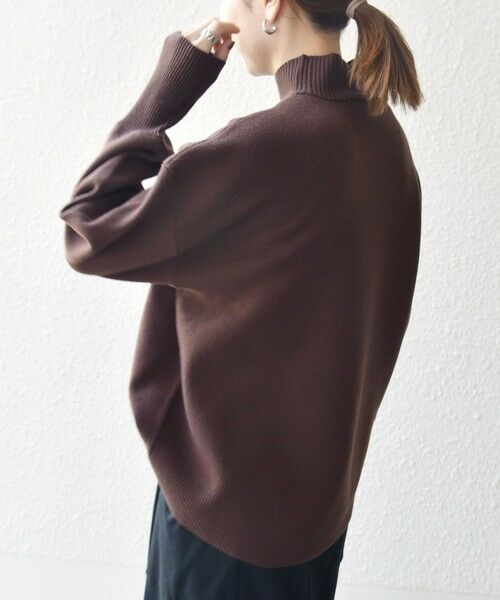 SHIPS / シップス ニット・セーター | 《一部追加予約》SHIPS any:〈洗濯機可能〉ハイネック ボリュームスリーブ ロングリブ ニット プルオーバー | 詳細5
