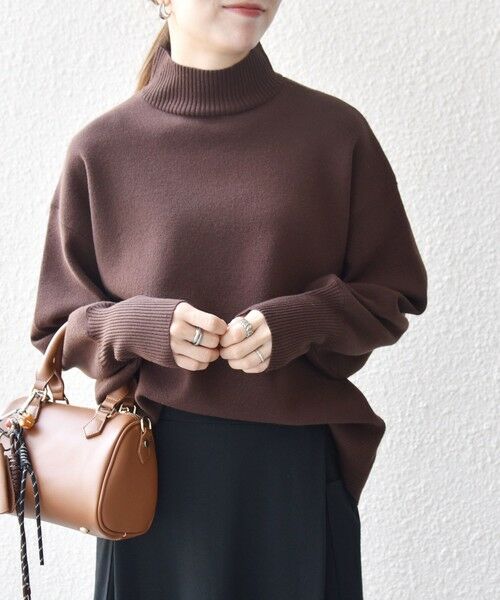 SHIPS / シップス ニット・セーター | 《一部追加予約》SHIPS any:〈洗濯機可能〉ハイネック ボリュームスリーブ ロングリブ ニット プルオーバー | 詳細9