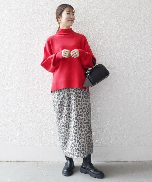 SHIPS / シップス ニット・セーター | 《一部追加予約》SHIPS any:〈洗濯機可能〉ハイネック ボリュームスリーブ ロングリブ ニット プルオーバー | 詳細16