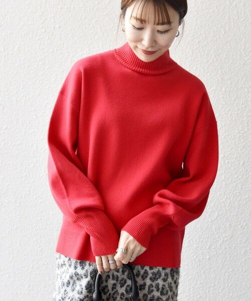 SHIPS / シップス ニット・セーター | 《一部追加予約》SHIPS any:〈洗濯機可能〉ハイネック ボリュームスリーブ ロングリブ ニット プルオーバー | 詳細18